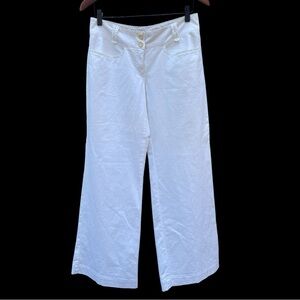 MARC AUREL (EU38) L white stretch wide leg low rise 2 pockets Jean